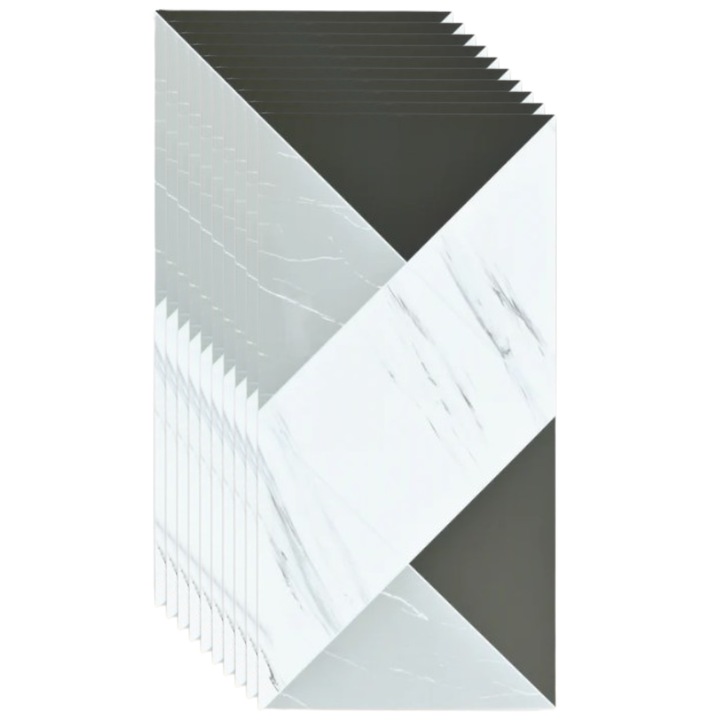 Set 10 Placi de tapet SDEPOT®, grosime 2mm, dimensiuni 30x60cm, imitatie Marmura, cod ph006