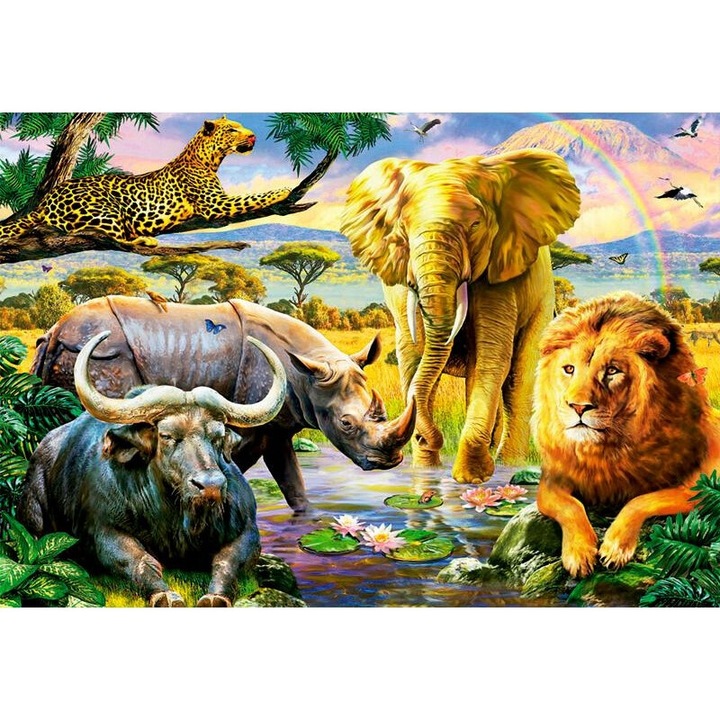 Set de Artizanat Norimpex, Mozaica cu Diamante, Haft Safari, 30x40cm