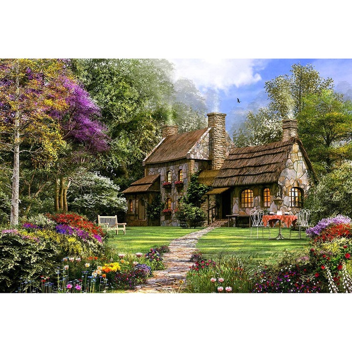 Set pictura pe numere, Norimpex, Chatka in padure, 40x50 cm