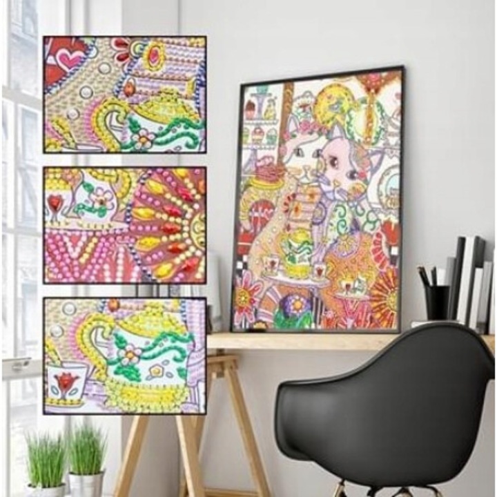 Set de artizanat Norimpex Mandala, mozaic cu diamante, 30x40cm