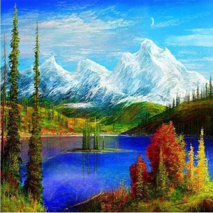 Set de Artizanat Norimpex, tablou din cristale, multicolor, 30x40cm