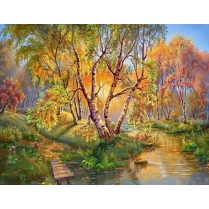 Set de Artizanat Norimpex, tablou din cristale, multicolor, 30x40cm