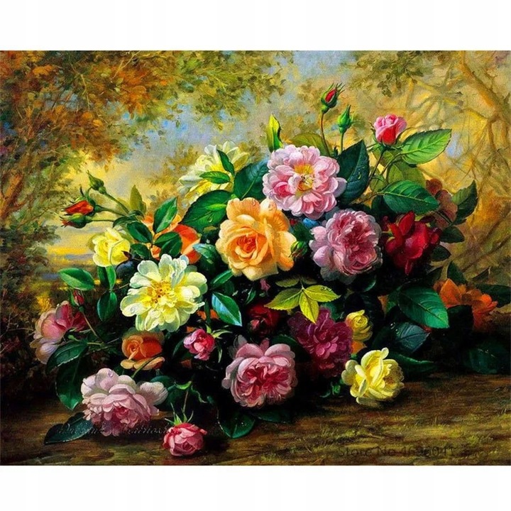 Set de Artizanat Norimpex, Mozaica Diamantata, Vieniec Kwiatow, 30x40cm