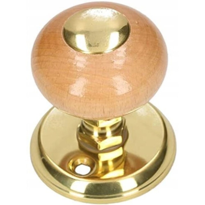 Кръгла дръжка за врата, Kotarbau, месинг, 50 мм, златно/бежово, 280 г