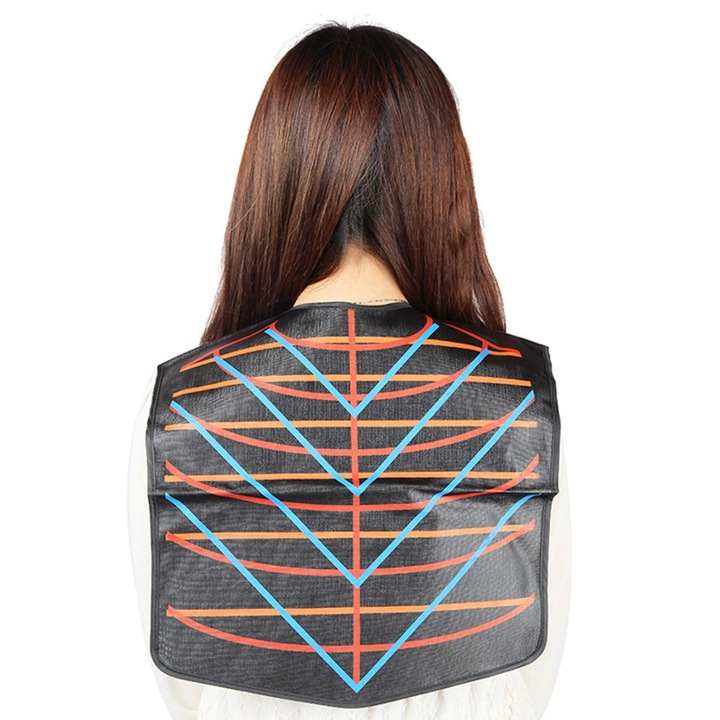 Sort de tuns parul BGHYHYHI, negru, 18"x14.3", reutilizabil, pentru saloane de coafura si tuns acasa