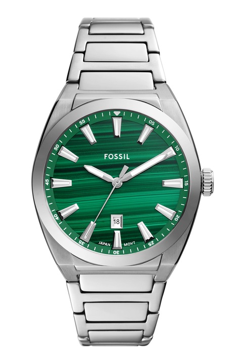 Fossil, Часовник Everett с циферблат от малахит, Сребрист