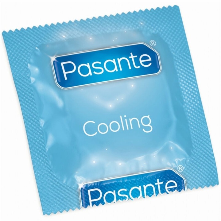 Prezervative Pasante Cooling Sensation, Efect Racoritor, Texturate, Transparent, 52mm, Set 144 Buc.