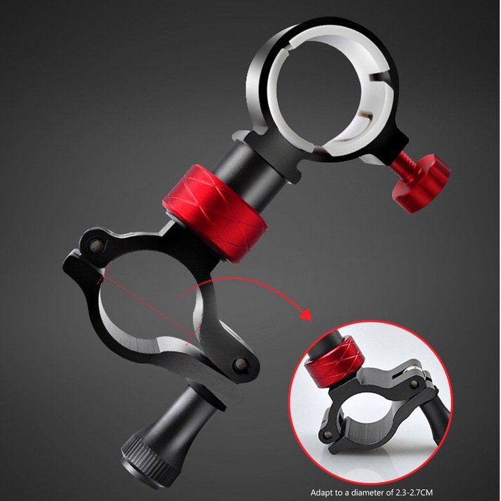Suport umbrela pentru scaun de pescuit, QttvbTna, 2.3-2.7cm, negru/rosu