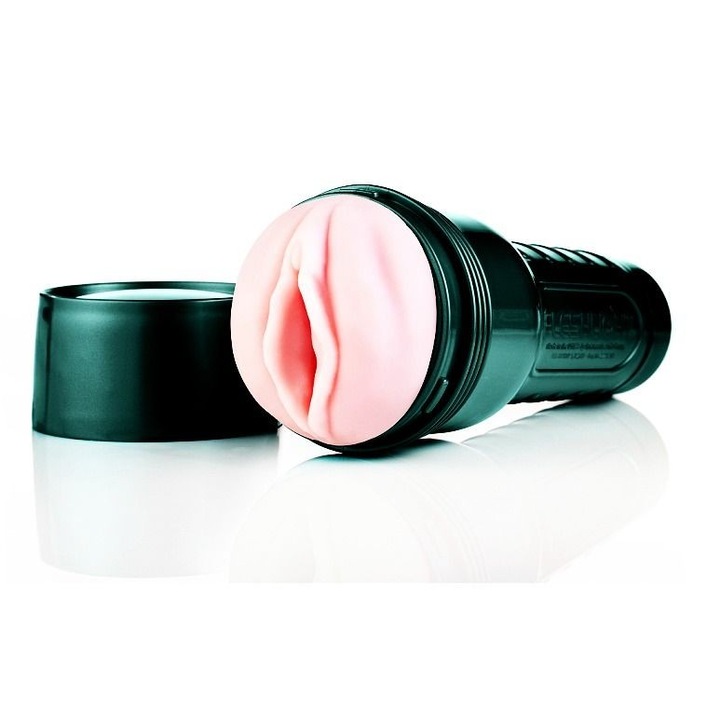 Masturbator Fleshlight Vibro-Pink Lady Touch, SuperSkin, roz, cu vibratii