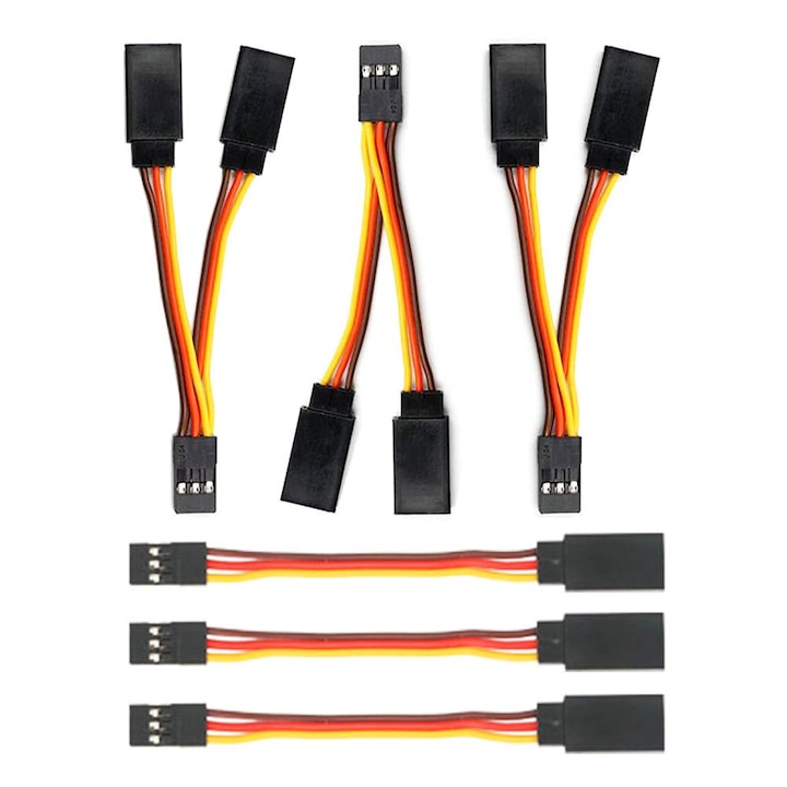 Set de 6 Cablu Servo extensie Plug,100 mm, JR futaba RC Drones