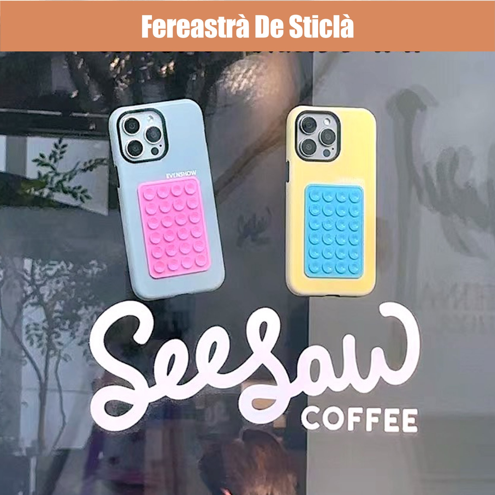 Husa pentru telefon FanFox™, Iphone 15, Cu Ventuza Din Silicon, Roz