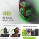 Nivela Laser 4D, Folixs®, Profesionala, 16 linii, 4x360º, IP-54, Precizie milimetrica, ± 3° domeniu lucru 30 m, 515 nm dioda laser, cu Telecomanda, cu Trepied, Rosie/Negru