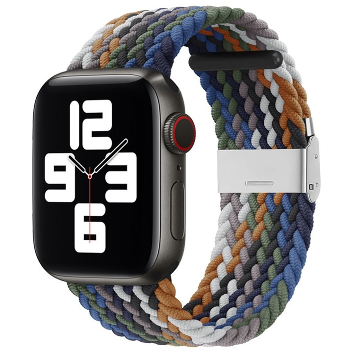Curea pentru Apple Watch 1/2/3/4/5/6/7/8/9/SE/SE 2 (38/40/41mm), Ajustabila, Premium, SKDR BandPro W032 - Cowboy green