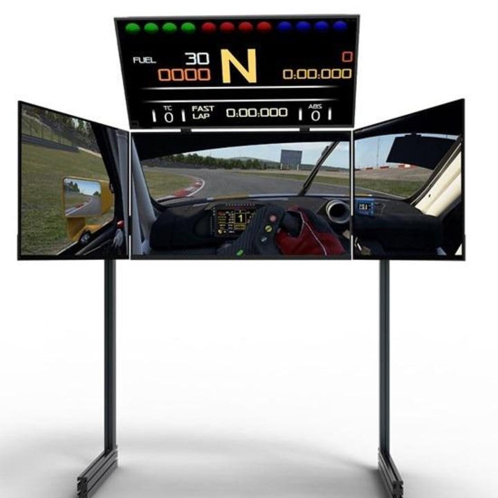 Next Level Racing Elite Freestanding Quad Monitor Stand Carbon Grey