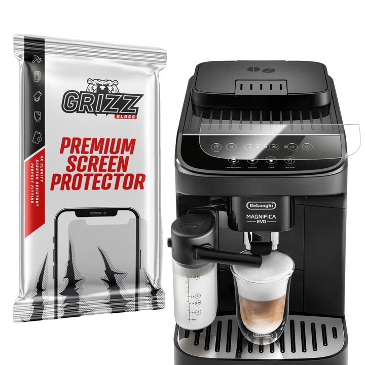 Sticla hibrid pentru DeLonghi Magnifica Evo ECAM 290.61.B, GrizzGlass, Transparent