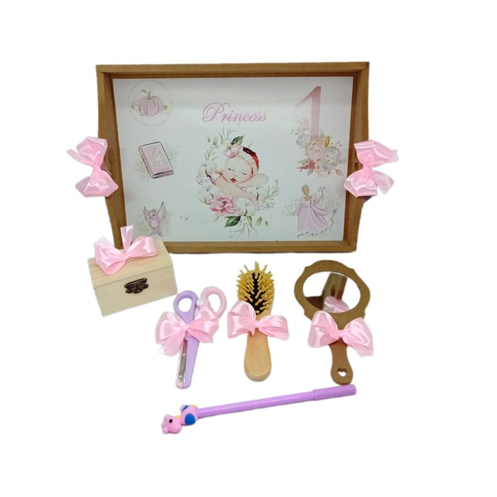 Set tava pentru taierea motului, 6 piese, personalizat princess