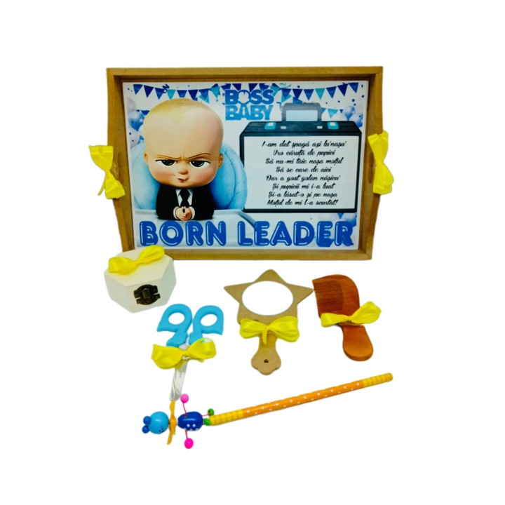 Set tava pentru taierea motului, 6 piese, personalizat Baby boss