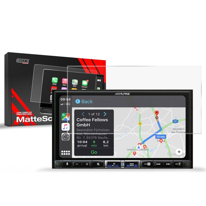 Folie protectie mata Grizz Glass, set complet, flexibil, 1x racleta, 2x carpa uscata, 4x DustStix