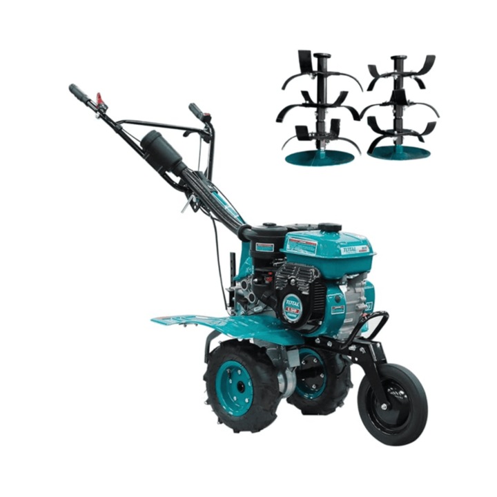 Motocultor pe benzina Total, 6.5cp, 4 timpi, 2500Nm, 2+1, suprafata de lucru 90 cm, adancime 15-30cm