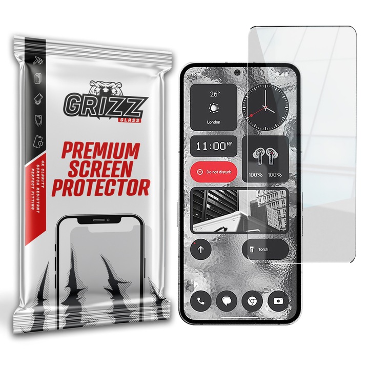Sticla hibrida Grizz HybridGlass pentru Nothing Phone 2, transparenta