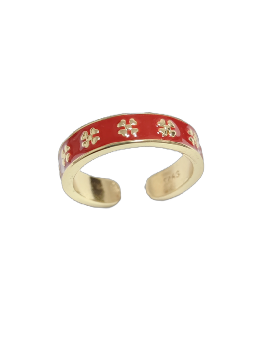 Inel pentru femei, ajustabil, design de nisa, email colorat