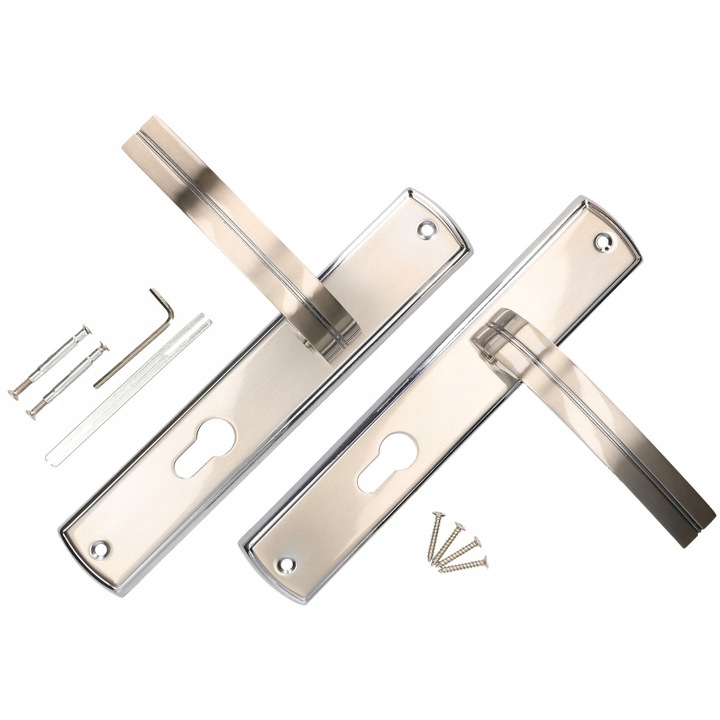 Set manere usa Kotarbau, aliaj de zinc, distanta 72mm, 240x45mm, interior/exterior