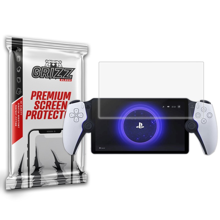 Folie protectie Grizz Glass PaperScreen, mata, anti-reflexie, pentru PlayStation Portal, transparent