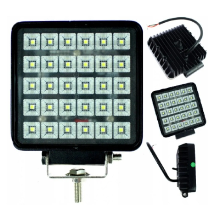 Lampa de lucru patrata, TT Technology, LED OSRAM, 2400 Lm, alb rece, 136x111x36mm