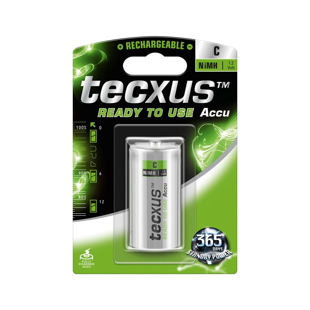 Acumulator Tecxus C, R14, 4500 mAh, preincarcat, gata de utilizare, blister 1 buc.