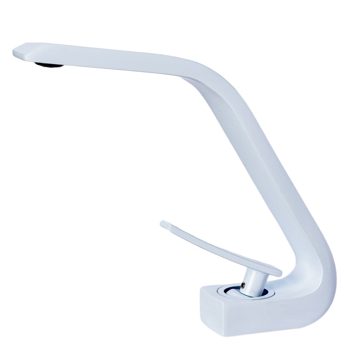 Смесител за умивалник, монтаж на мивка за баня, бял мат