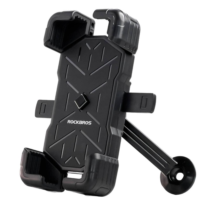 Rockbros 25210030007 telefontartó, 360°-os forgatás, könnyű felszerelés, fekete