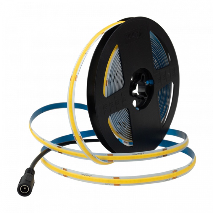 LED лента Ecolight COB, 320 LED, 24V, IP20, 3000K, 5 м, топло бяло