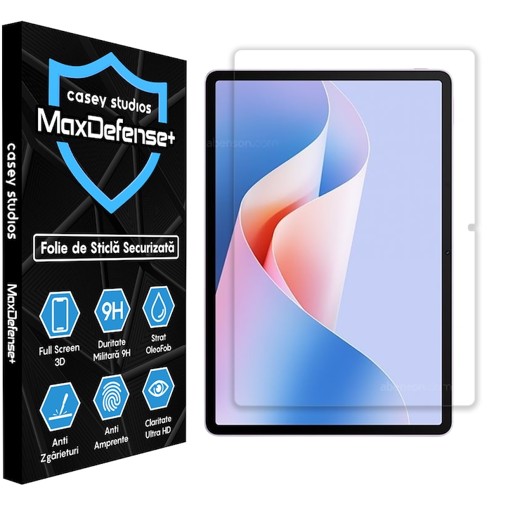 Folie Sticla CASEY STUDIOS™ pentru Huawei MatePad 11.5, Full Cover 3D, Full Glue, Sticla Securizata, Duritate Militara, Ultra HD, Protectie Profesionala Ecran 3D, Anti Zgarieturi, Anti Socuri, Transparenta