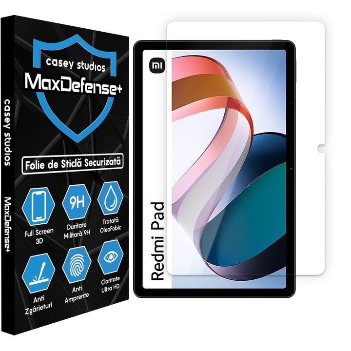 CASEY STUDIOS™ üvegfólia Xiaomi Redmi Padhez, Teljes 3D fólia, Teljes ragasztó, Edzett üveg, Katonai keménység, Ultra HD, Professzionális 3D képernyővédelem, Karcálló, Ütésálló, Átlátszó
