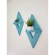 Set 2 rafturi de perete cu prindere ascunsa, Kavala, 30 x 40 x 13 cm, bleu