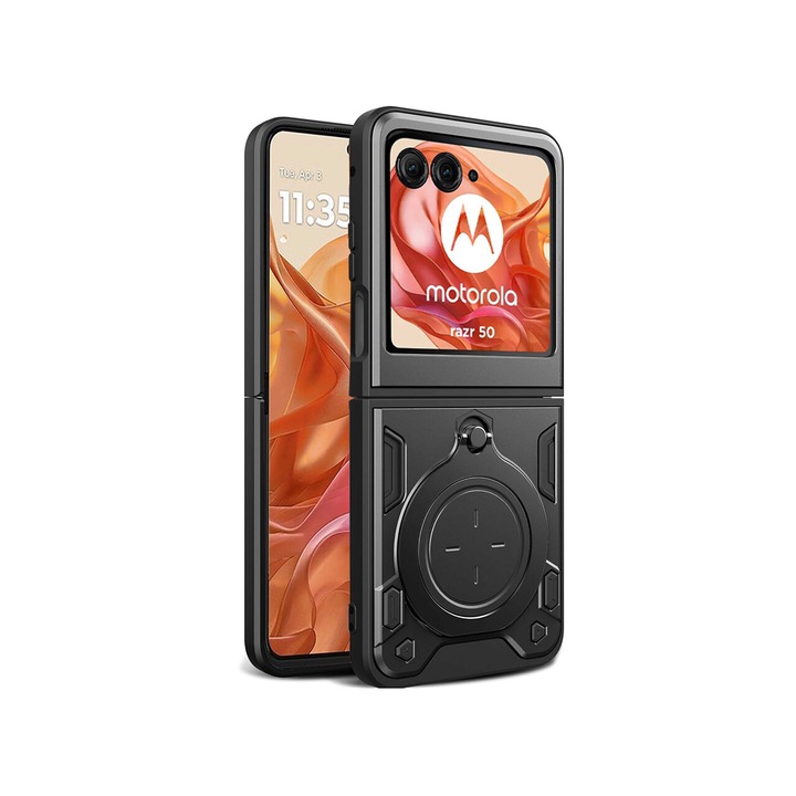 Кейс за Motorola Razr 50 Marmalis CamGuard Pro Черен