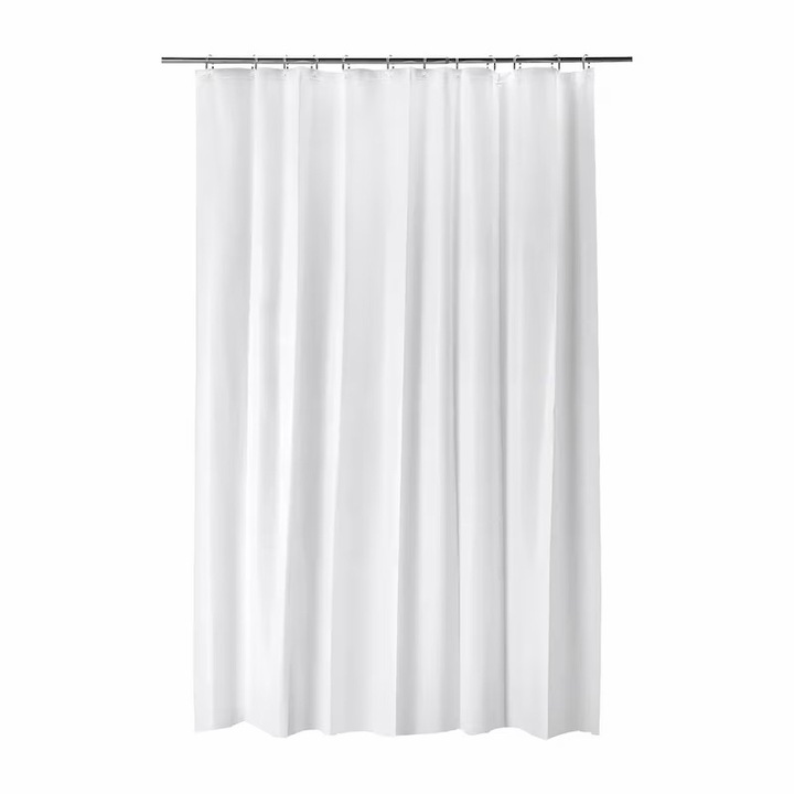 Perdea de dus, 180x200 cm, impermeabila, 100% vinil, alb/gri carouri, Yupy®