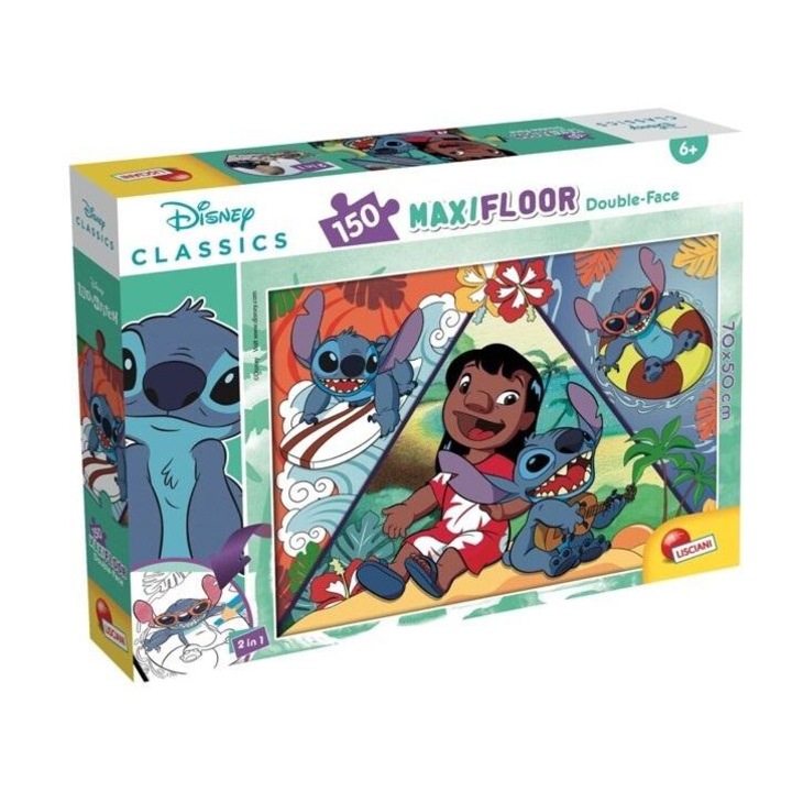 Пъзел Lisciani Maxifloor Lilo&Stitch, 150 части, 70x50см