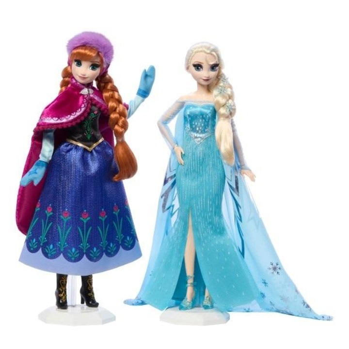 Комплект кукли Mattel Disney Frozen Анна и Елза, издание за 100 години юбилей, многоцветен