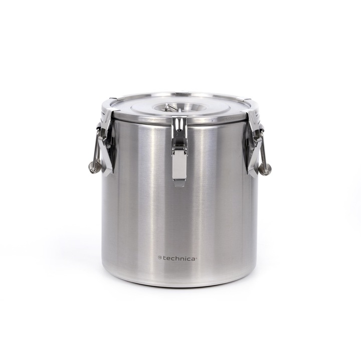 Termos pentru transportul mancare, TECHNICA, 20L, diametru 330 mm otel inoxidabil, izolatie ridicata, inox