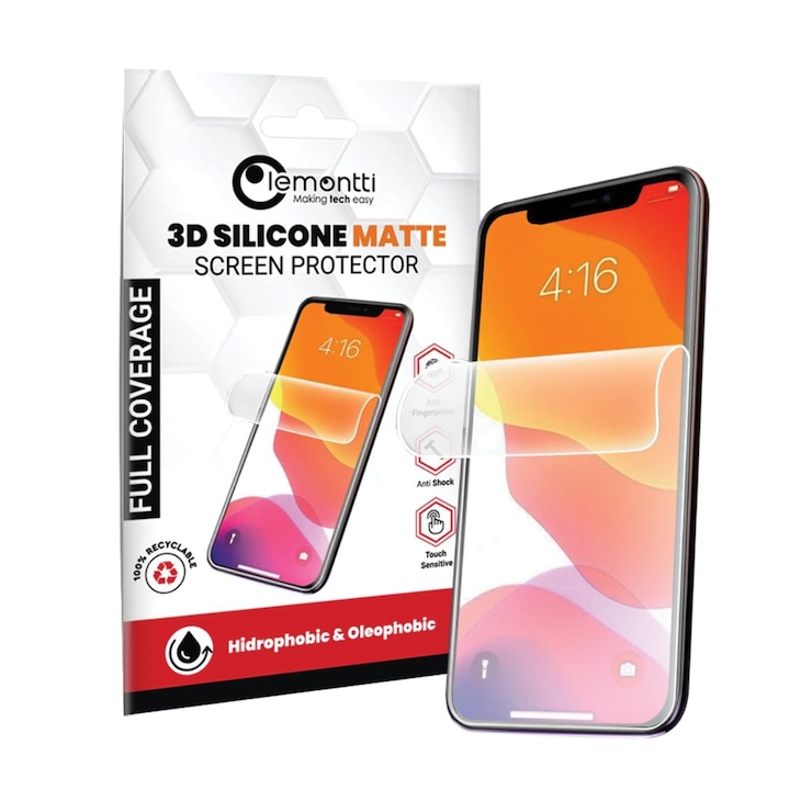 Szilikon Lemontti Matt fólia kompatibilis az iPhone 11 Pro / XS / X telefonnal