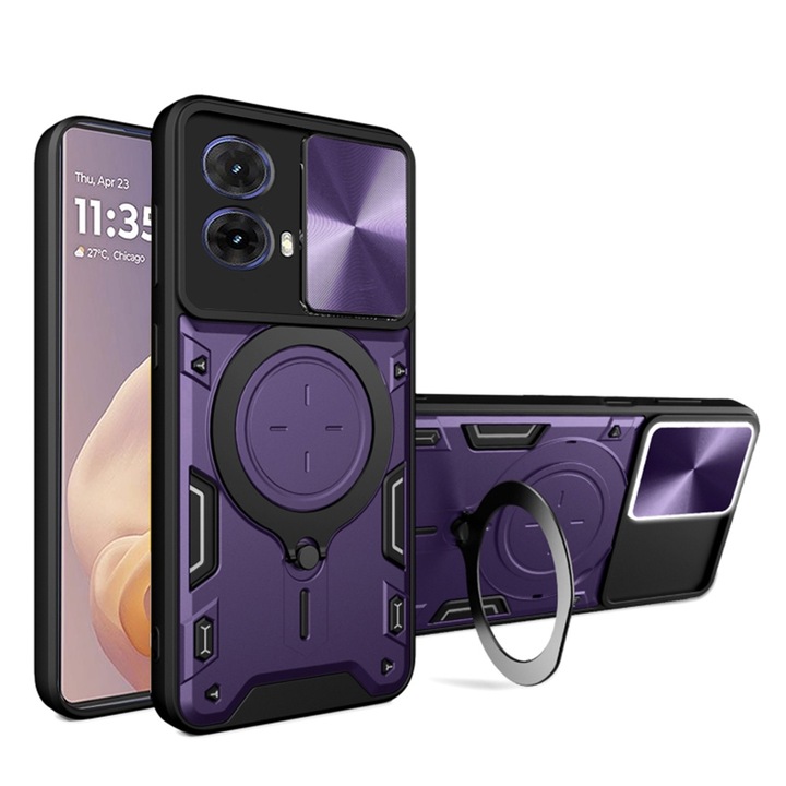 Калъф за Motorola Moto G85 - Camguard Pro Series - Лилав