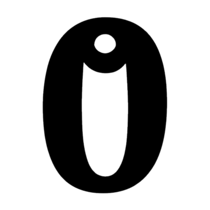 Breloc cifra, "0", pensiuni,61 X 43 mm negru