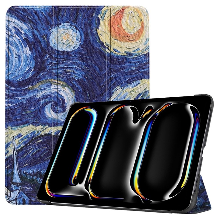 Husa Cu Grad Ridicat de Protectie pentru iPad Pro 13 2024, X28, MicroTwine, Starry Night