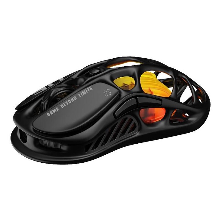GravaStar Mercury M2 vezeték nélküli gaming egér, PAW3395 érzékelő, 26000 DPI, Bluetooth 5.1, USB-C, fekete