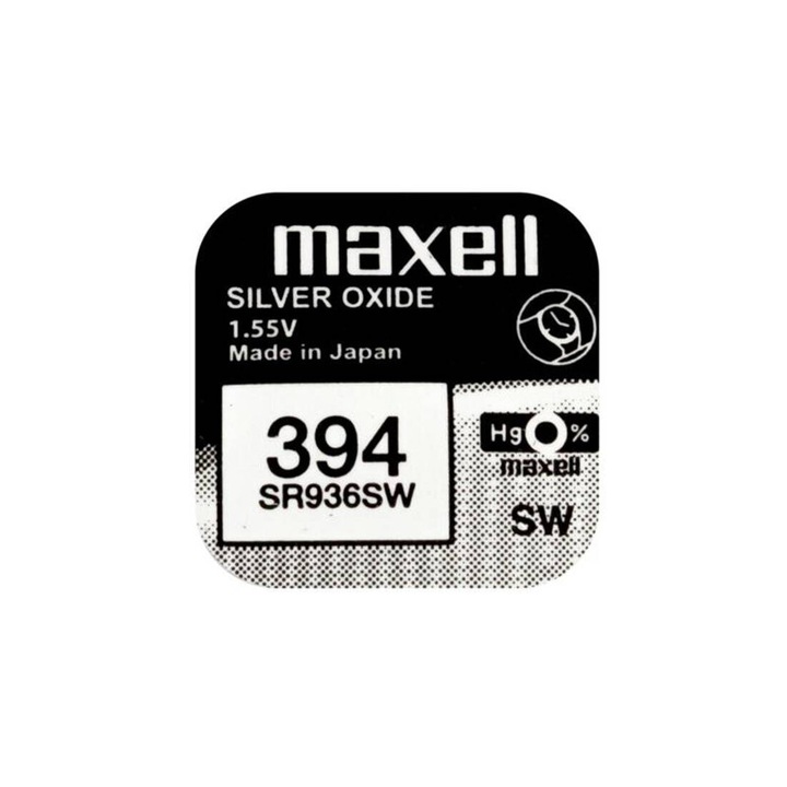 Baterie plata, MAXELL, 1,5 VDC, 394 A, (SR936SW)