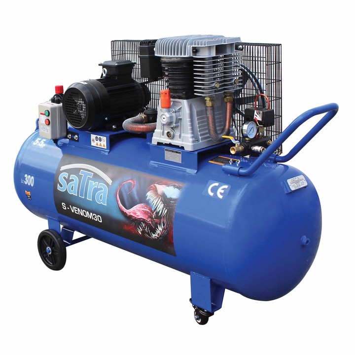 Въздушен компресор, Satra, 300 л 4KW 5.5CP 380V