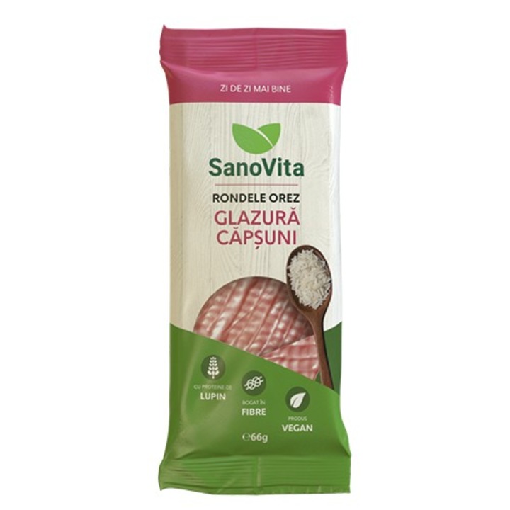 Rondele Orez Glazura Capsuni 60 gr Sano Vita