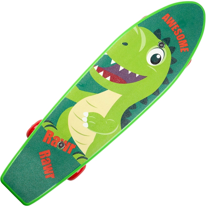 Penny Board Action One T-Rex, 53x14.5cm, verde