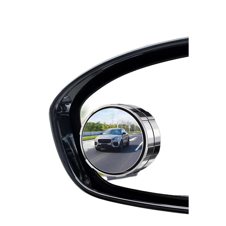 Set 2 oglinzi auto suplimentare, montare cu ventuza, reglaj 360 grade, rezistente la apa si ceata